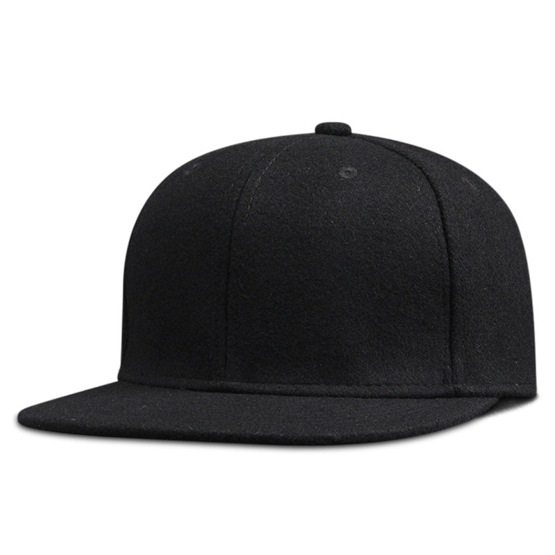 Wholesale Autumn and Winter Outdoor Men's Hip Hop Street Dance Thickened Flat Warm Woolen Baseball Cap